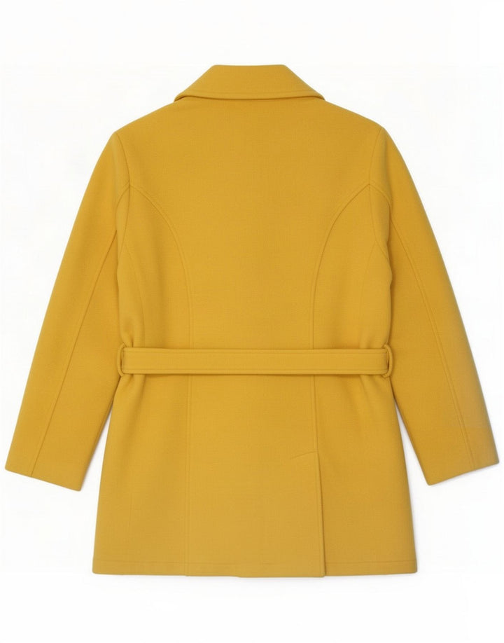 Mona Lisa Womens Pea Coat UK 12 Medium Yellow Wool