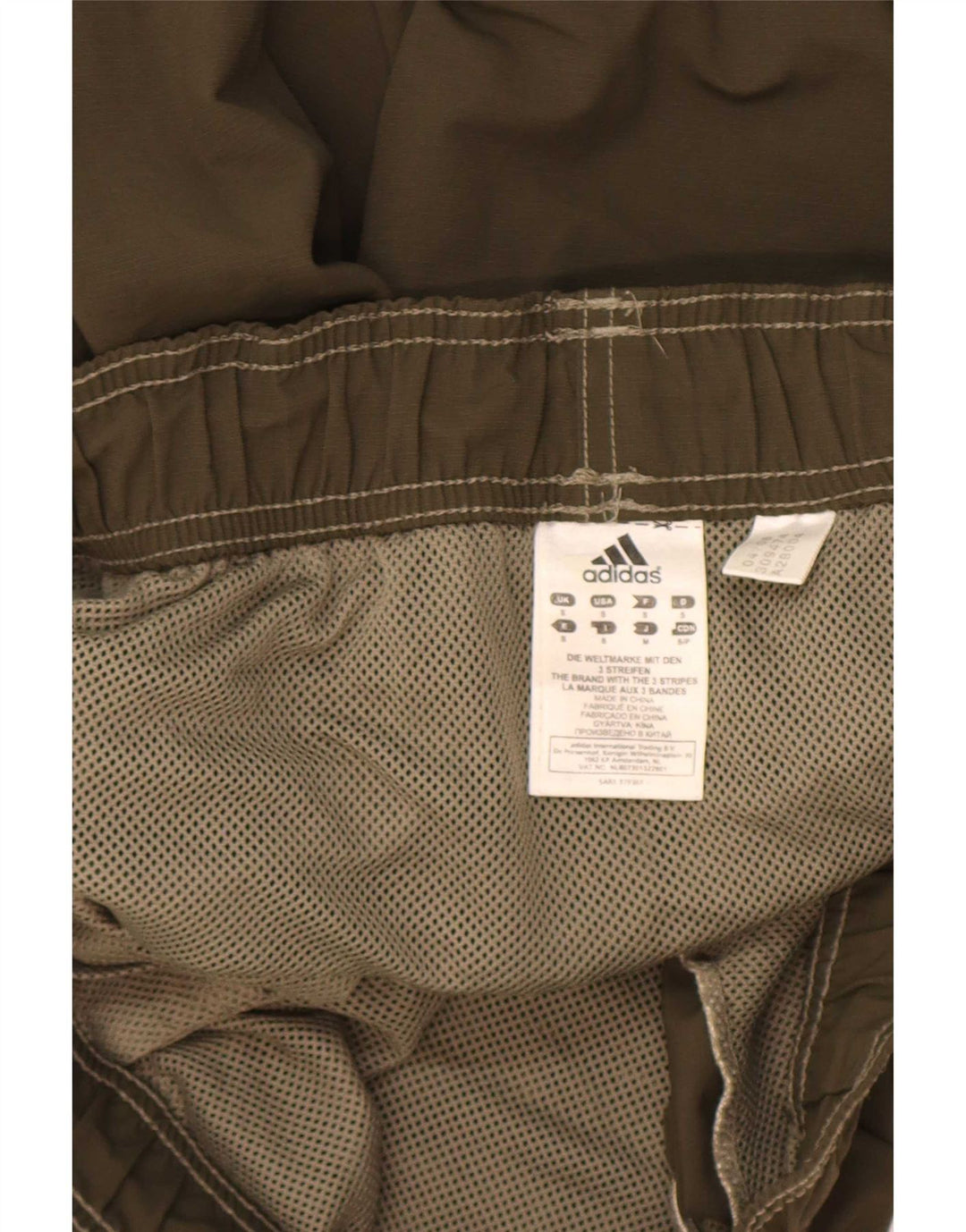 Adidas Mens Graphic Swimming Shorts Small Khaki Polyamide