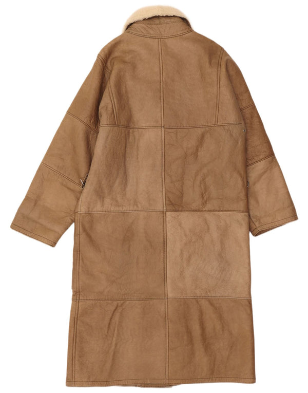 LORINGHOVEN Mens Shearling Overcoat UK 36 Small Beige Lambskin