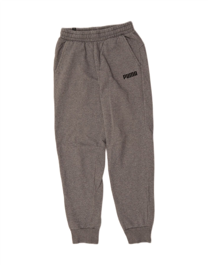 Puma Mens Tracksuit Trousers Joggers Medium Grey Flecked Cotton