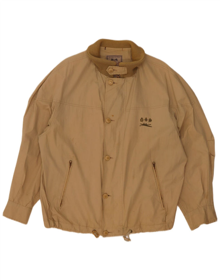 Seventy Mens Bomber Jacket UK 38 Medium Beige Cotton