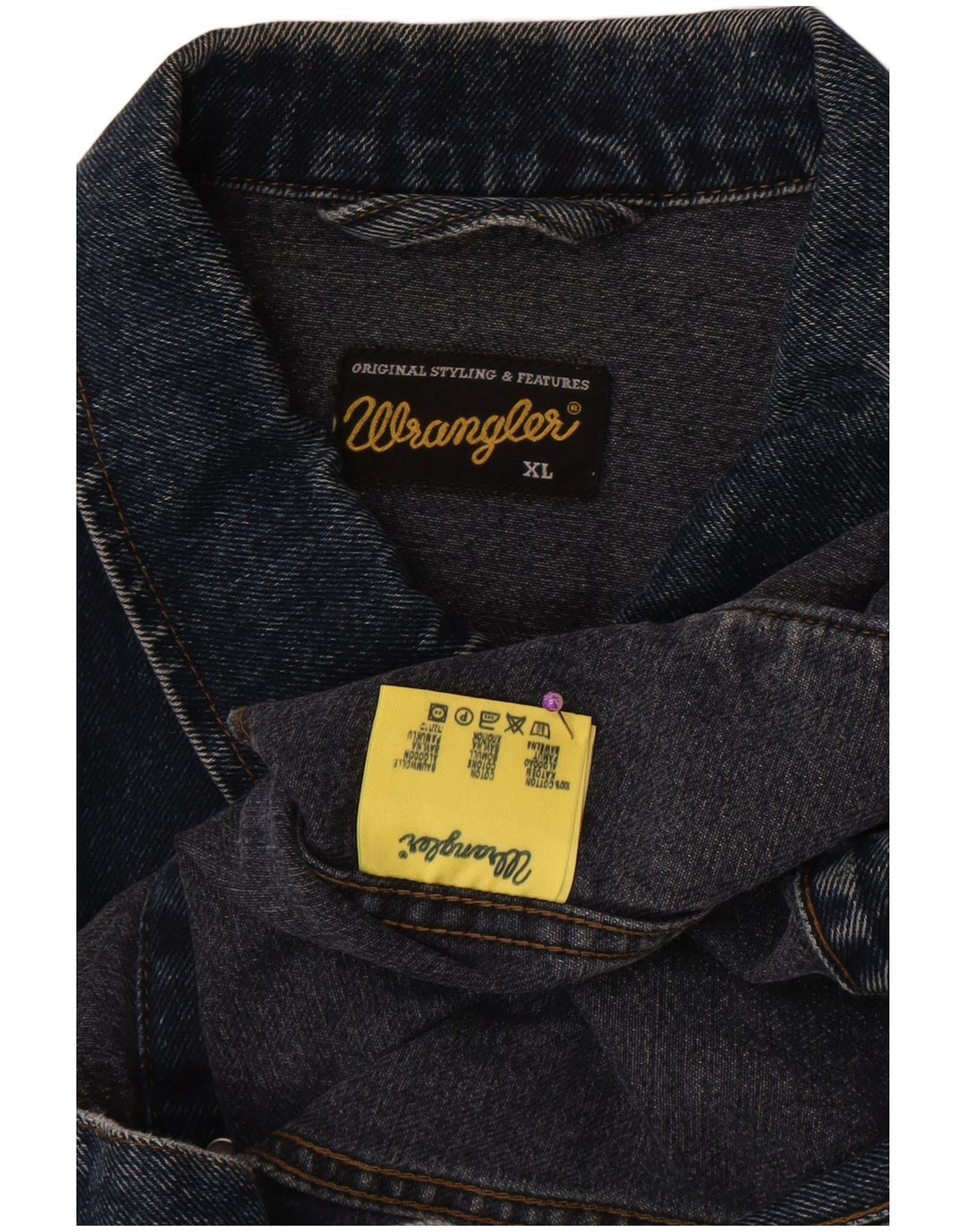 Wrangler Mens Denim Jacket UK 42 XL Blue Cotton