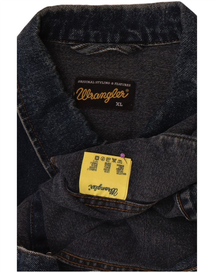 Wrangler Mens Denim Jacket UK 42 XL Blue Cotton