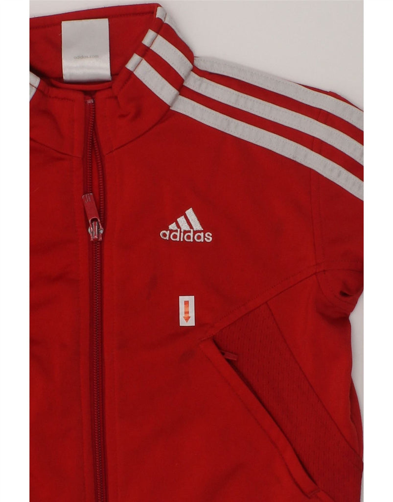 ADIDAS Girls Tracksuit Top Jacket 4-5 Years Red Polyester | Vintage Adidas | Thrift | Second-Hand Adidas | Used Clothing | Messina Hembry 