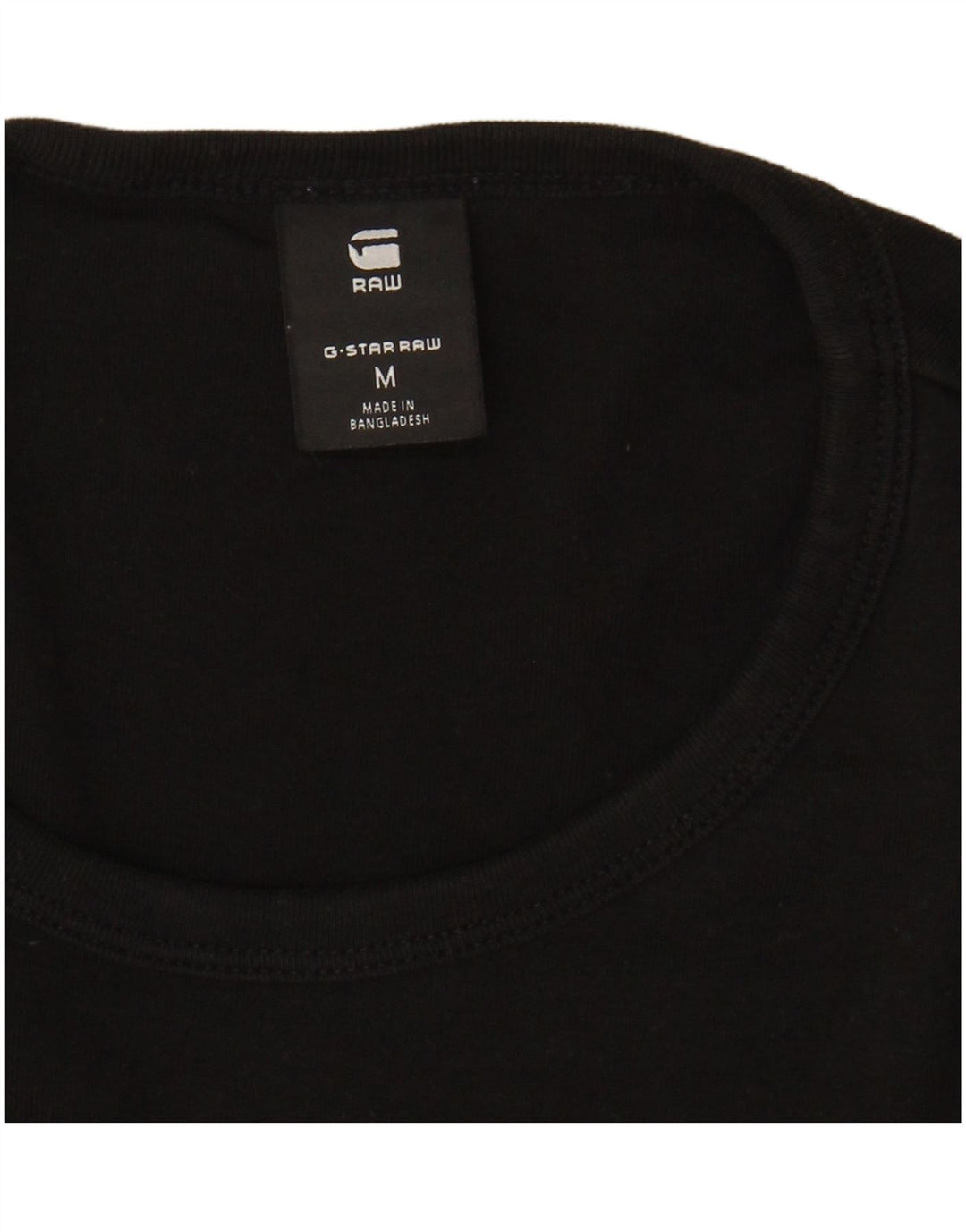 G-STAR Mens Top Long Sleeve Medium Black Cotton