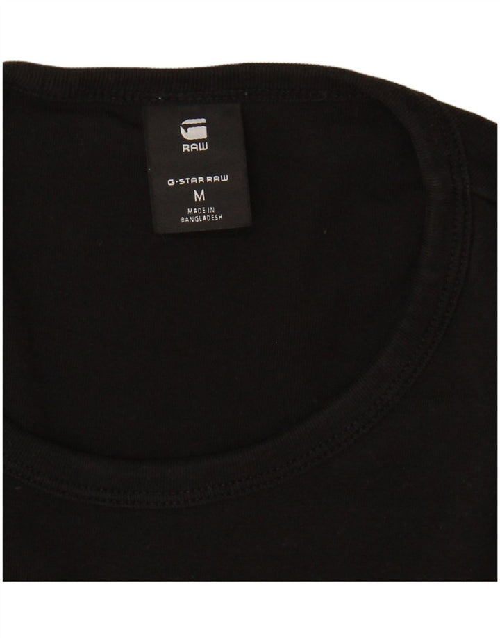G-STAR Mens Top Long Sleeve Medium Black Cotton