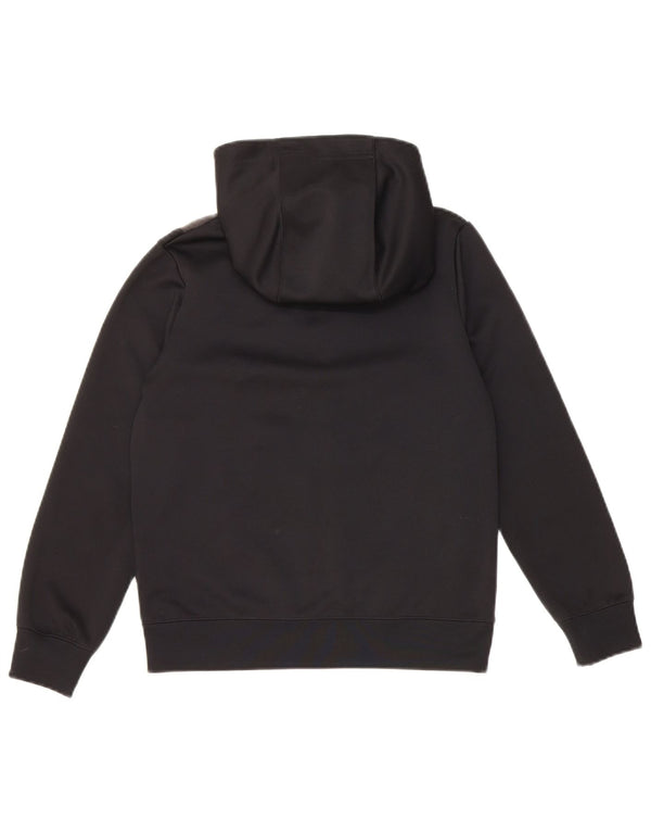 Nike Boys Graphic Zip Hoodie Sweater 8-9 Years Small Black Colourblock