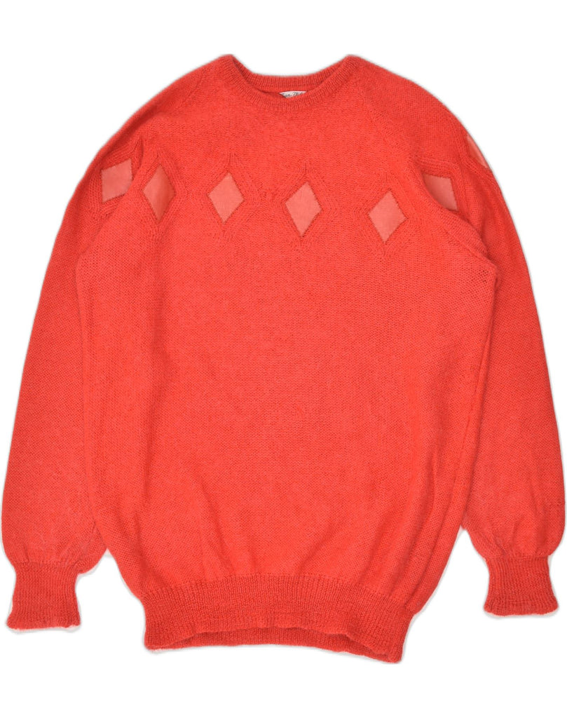 VINTAGE Womens Crew Neck Jumper Sweater IT 52 2XL Red Argyle/Diamond | Vintage Vintage | Thrift | Second-Hand Vintage | Used Clothing | Messina Hembry 