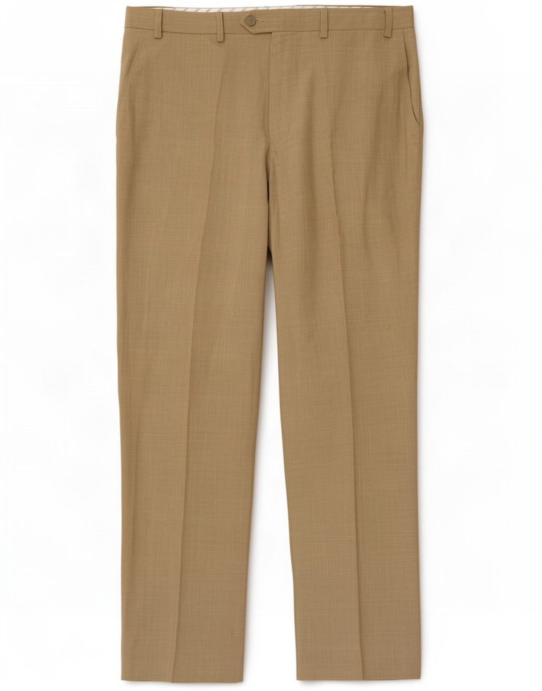 Marks & Spencer Womens Straight Suit Trousers W36 L29 Khaki Polyester
