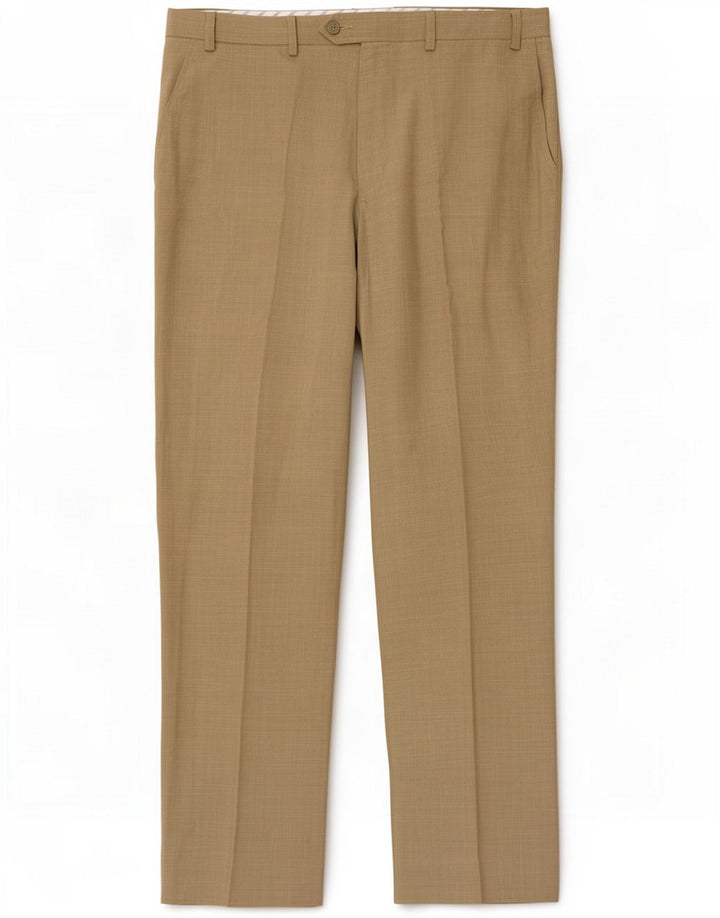 Marks & Spencer Womens Straight Suit Trousers W36 L29 Khaki Polyester