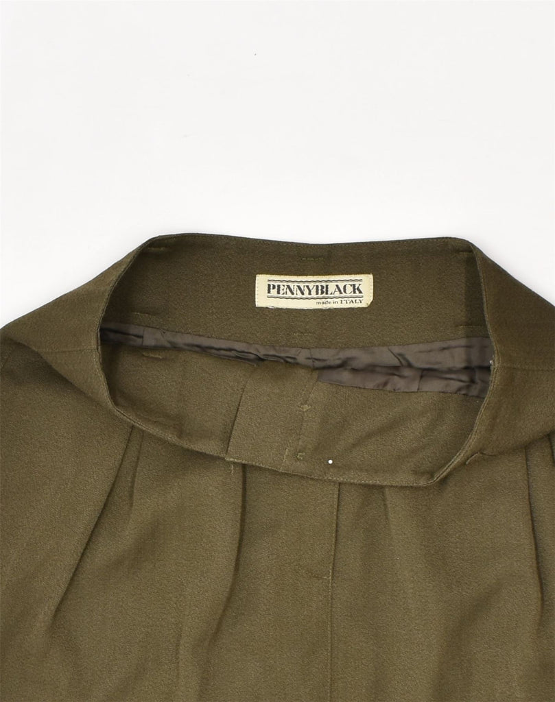 PENNY BLACK Womens Pencil Skirt IT 44 Medium W28 Khaki Viscose | Vintage | Thrift | Second-Hand | Used Clothing | Messina Hembry 