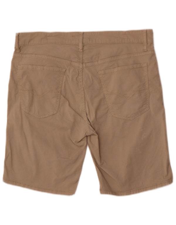 Guess Mens Casual Shorts W34 Large Beige Cotton