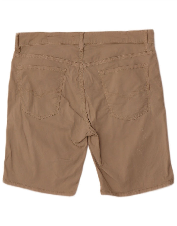 Guess Mens Casual Shorts W34 Large Beige Cotton