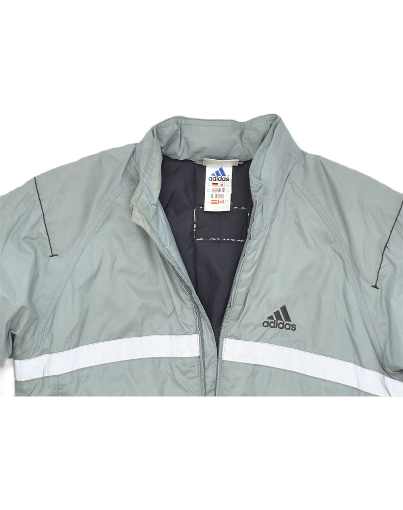 ADIDAS Boys Windbreaker Jacket 11-12 Years Grey Polyester Winter | Vintage | Thrift | Second-Hand | Used Clothing | Messina Hembry 