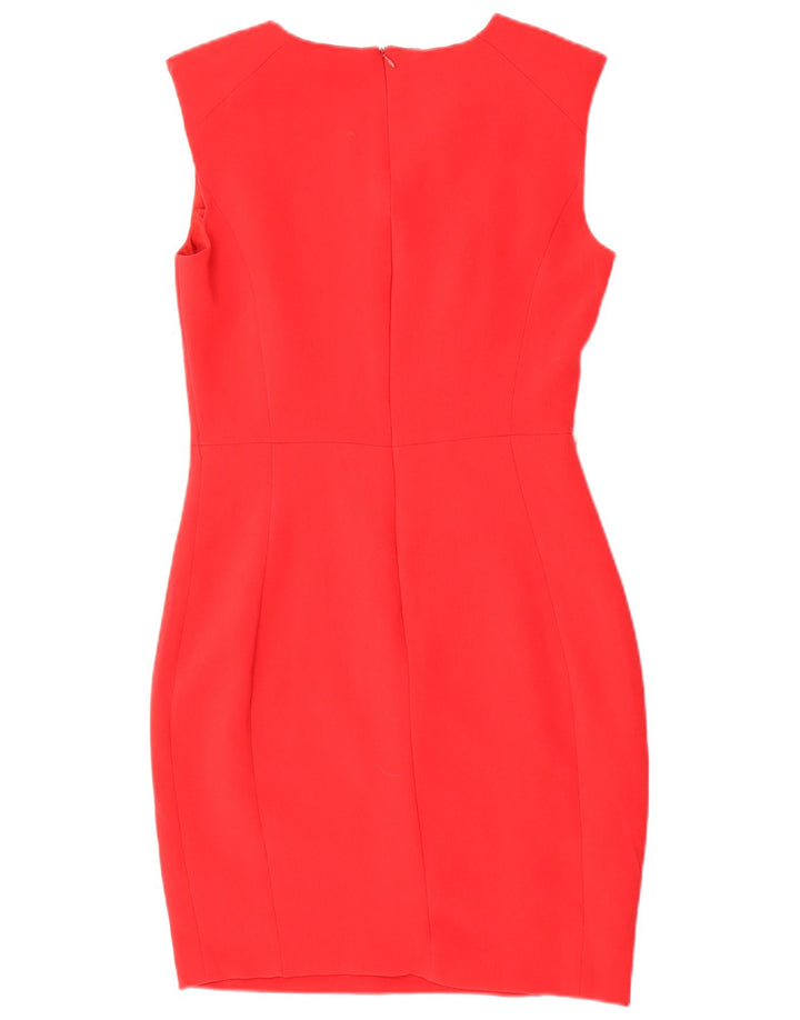 MANGO Womens Sleeveless Bodycon Dress UK 10 Small Red Polyester