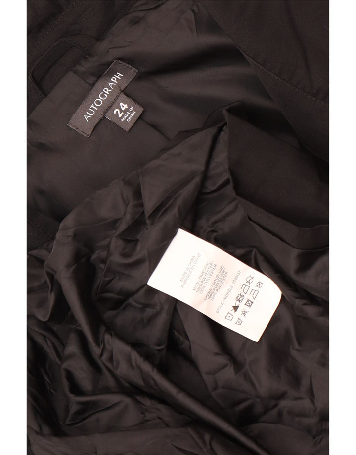 Marks & Spencer Womens Autograph Trench Coat UK 24 4XL Black Polyester