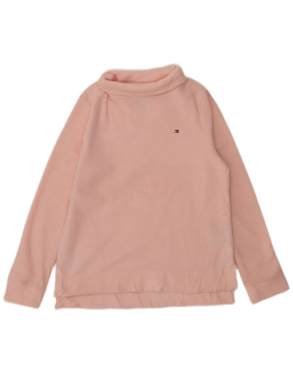 Tommy Hilfiger Womens Fleece Jumper UK 14 Medium Pink Polyester