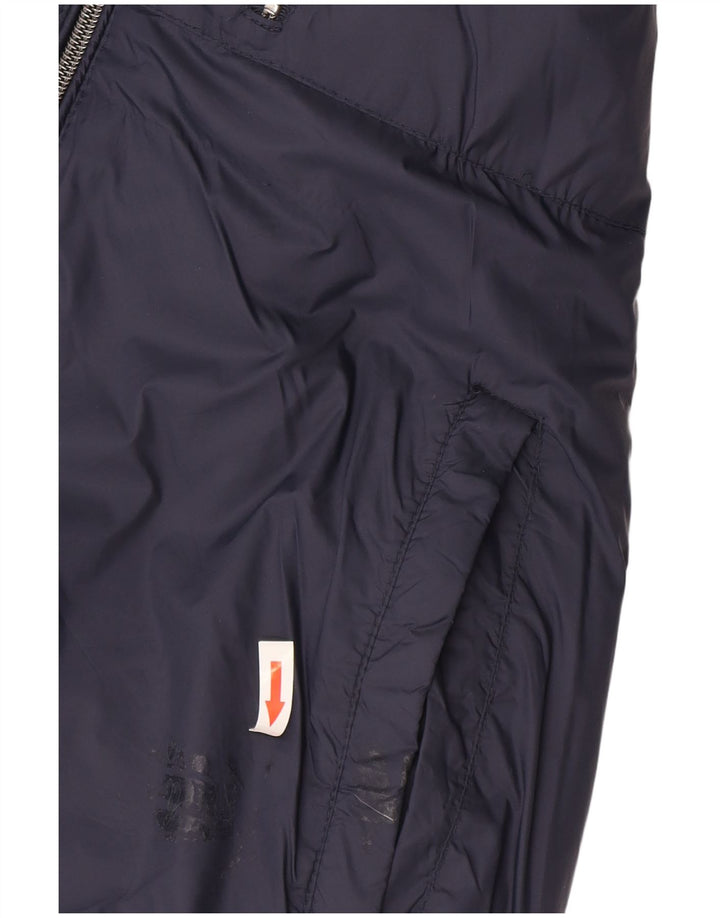 Zara Mens Hooded Padded Jacket UK 38 Medium Navy Blue Nylon