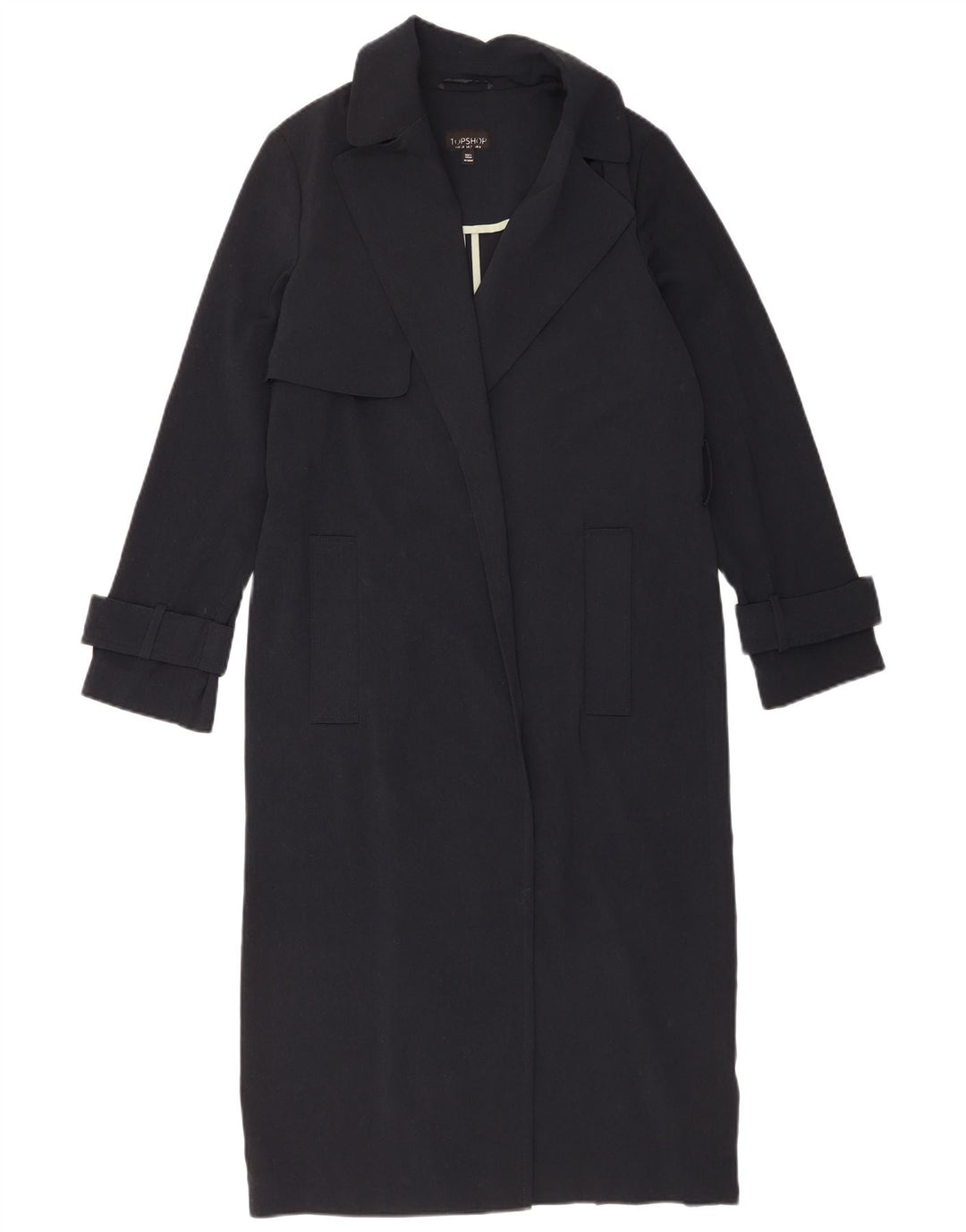 Topshop Womens Oversized Trench Coat UK 6 XS Navy Blue