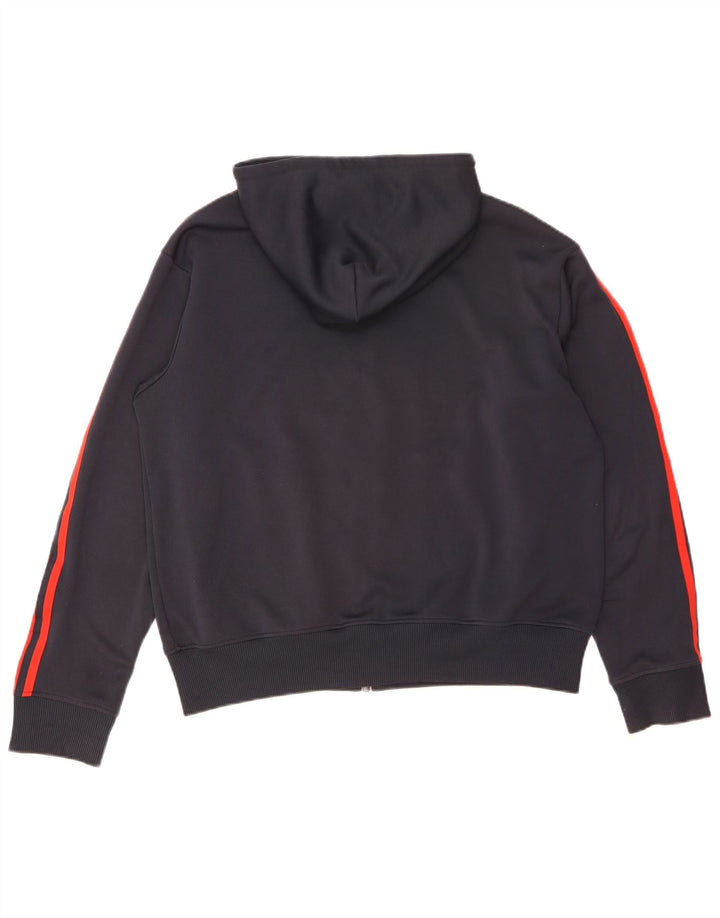Adidas Mens Zip Hoodie Sweater XL Navy Blue Polyester
