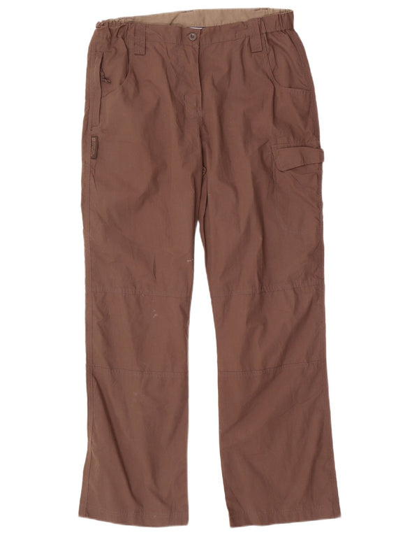 Mountain Warehouse Womens Straight Cargo Trousers UK 10 Small W30 L29 Brown