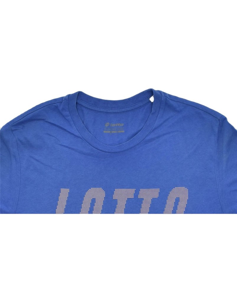 LOTTO Mens Graphic T-Shirt Top XL Blue Cotton | Vintage | Thrift | Second-Hand | Used Clothing | Messina Hembry 