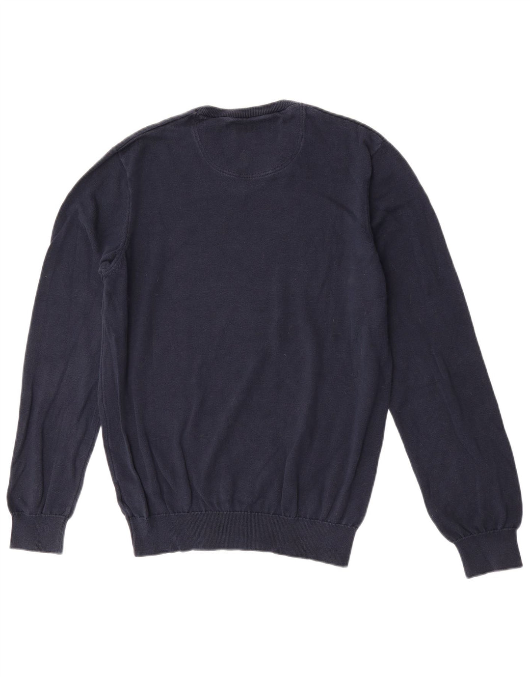 Lacoste Mens V-Neck Jumper Sweater Size 4 Medium Navy Blue Cotton