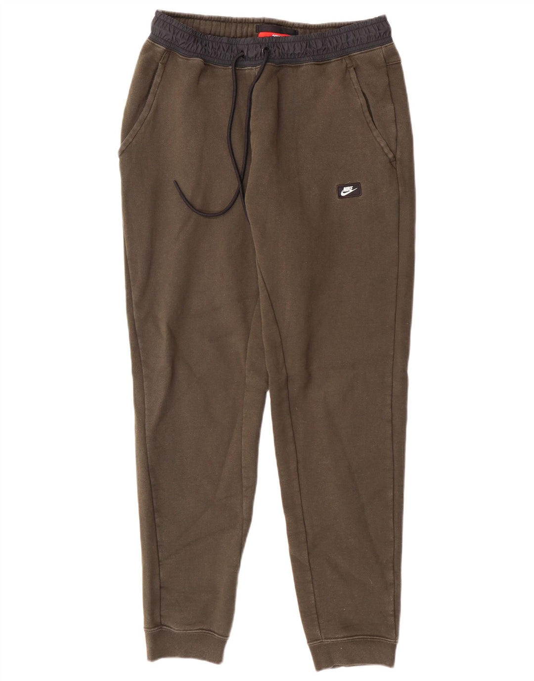 Nike Womens Tracksuit Trousers Joggers Medium Khaki Cotton