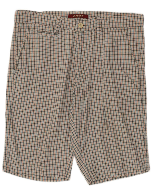 Carrera Mens Chino Shorts IT 50 Large W34 Multicoloured Gingham Cotton