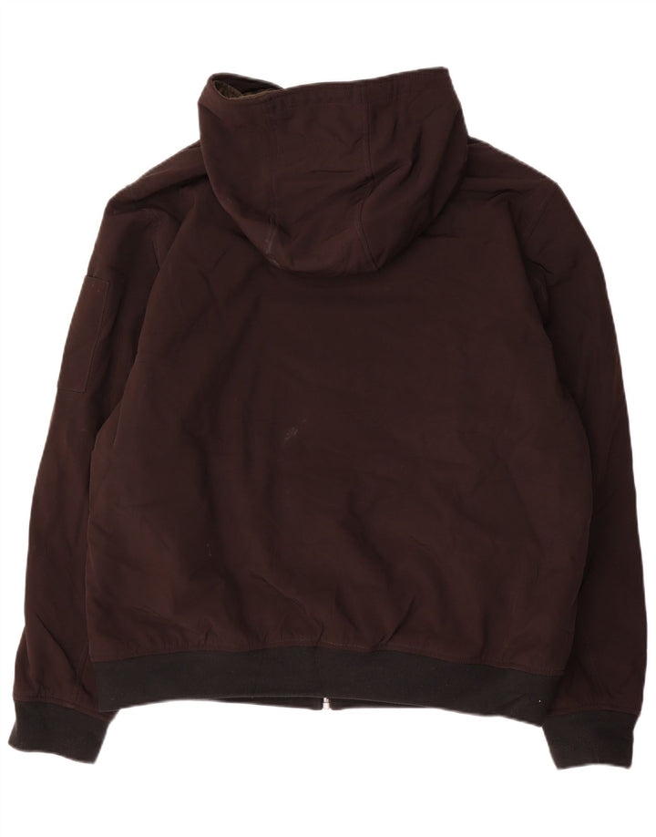 Dockers Mens Hooded Bomber Jacket UK 42 XL Black Polyester