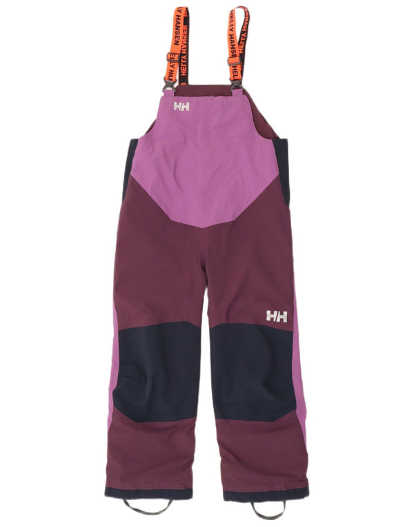 Helly Hansen Girls Ski Trousers 8-9 Years Purple Colourblock Polyester