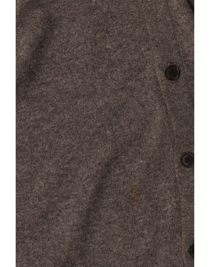 Massimo Dutti Mens Cardigan Sweater 2XL Grey Wool