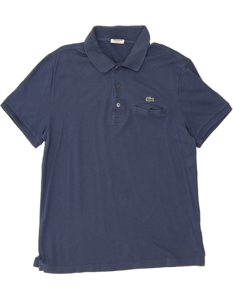 LACOSTE Mens Regular Fit Polo Shirt Size 4 Medium Navy Blue Cotton Vintage Lacoste and Second-Hand Lacoste from Messina Hembry 