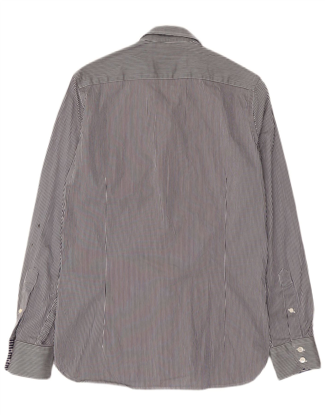 Ted Baker Mens Shirt Size 2 Small Navy Blue Striped Cotton