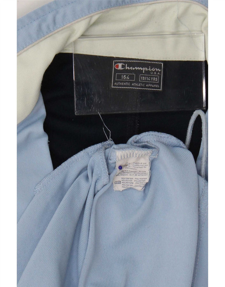 Champion Boys Tracksuit Top Jacket 13-14 Years Blue Colourblock Polyester