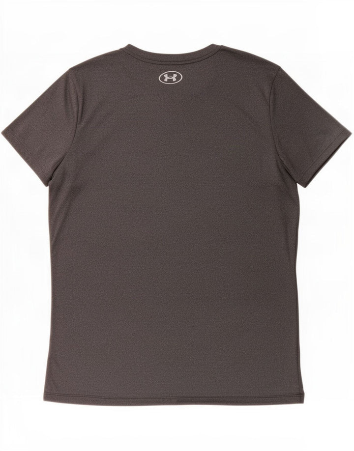 Under Armour Womens T-Shirt Top UK 14 Medium Grey Polyester