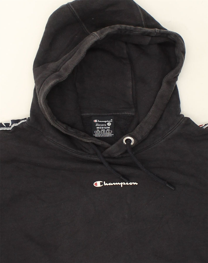 CHAMPION Mens Hoodie Jumper Medium Black Cotton | Vintage Champion | Thrift | Second-Hand Champion | Used Clothing | Messina Hembry 