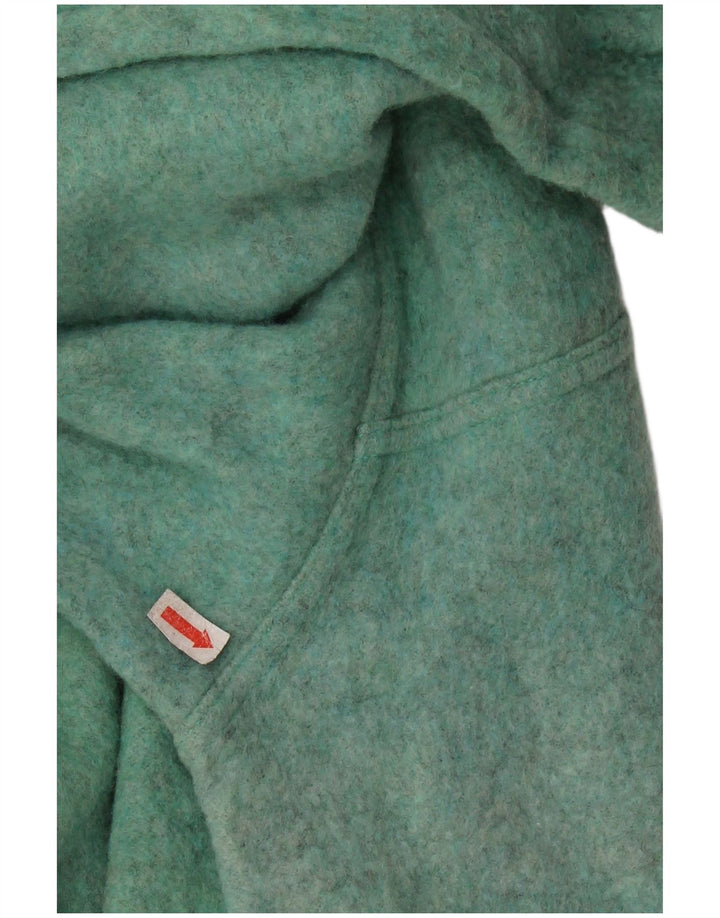 DIADORA Mens Polo Neck Jumper Sweater Large Green Wool