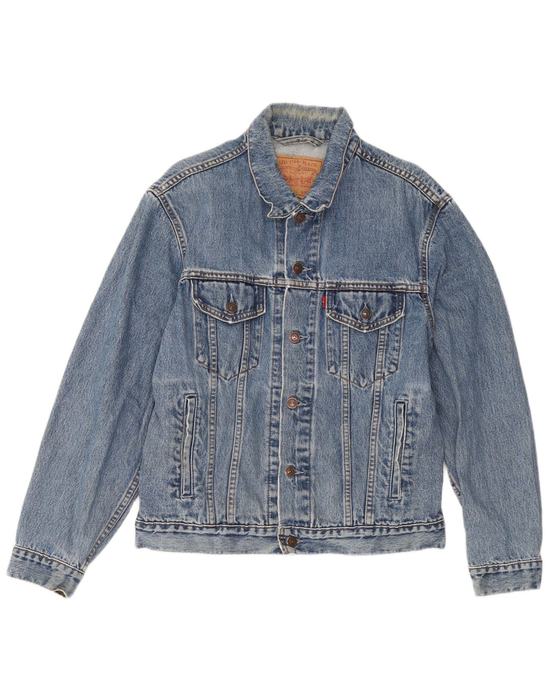 Levi's Mens Denim Jacket UK 38 Medium Blue Cotton