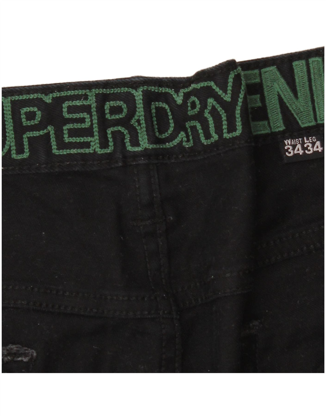 Superdry Mens Slim Jeans W34 L34 Black Cotton