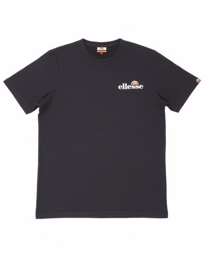 Ellesse Mens Graphic T-Shirt Top Large Navy Blue Cotton