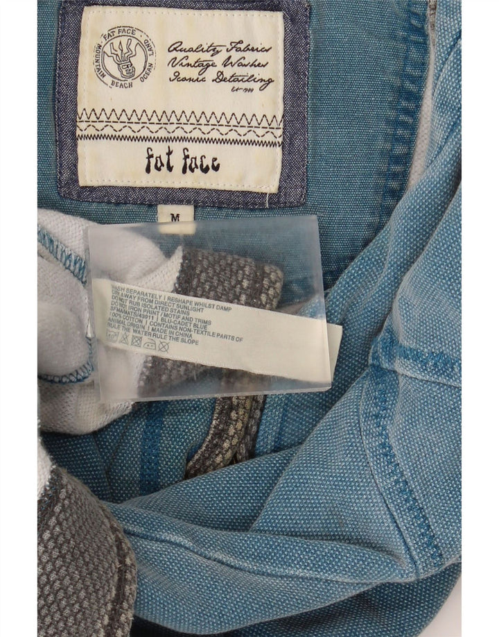 Fat Face Mens Zip Neck Sweatshirt Jumper Medium Blue Cotton