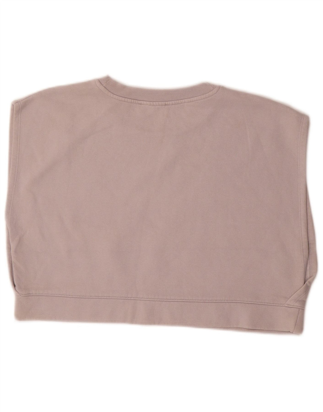 ZARA Womens Oversized Crop Sleeveless Sweatshirt Jumper UK 10 Small Grey