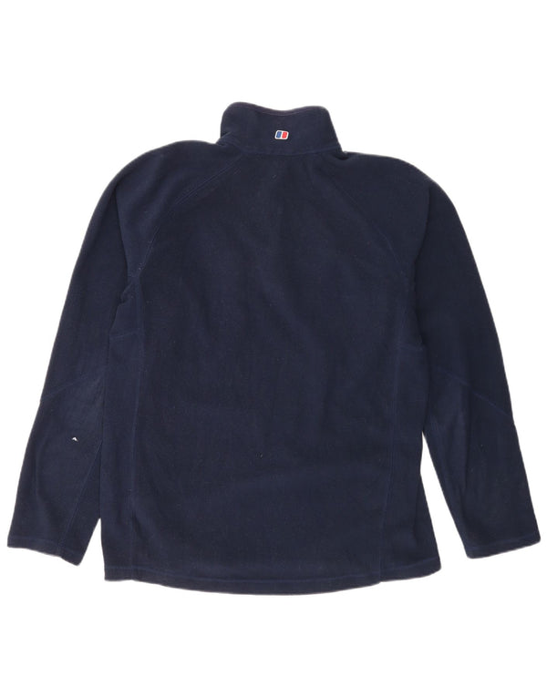 Berghaus Mens Zip Neck Fleece Jumper Large Navy Blue Polyester
