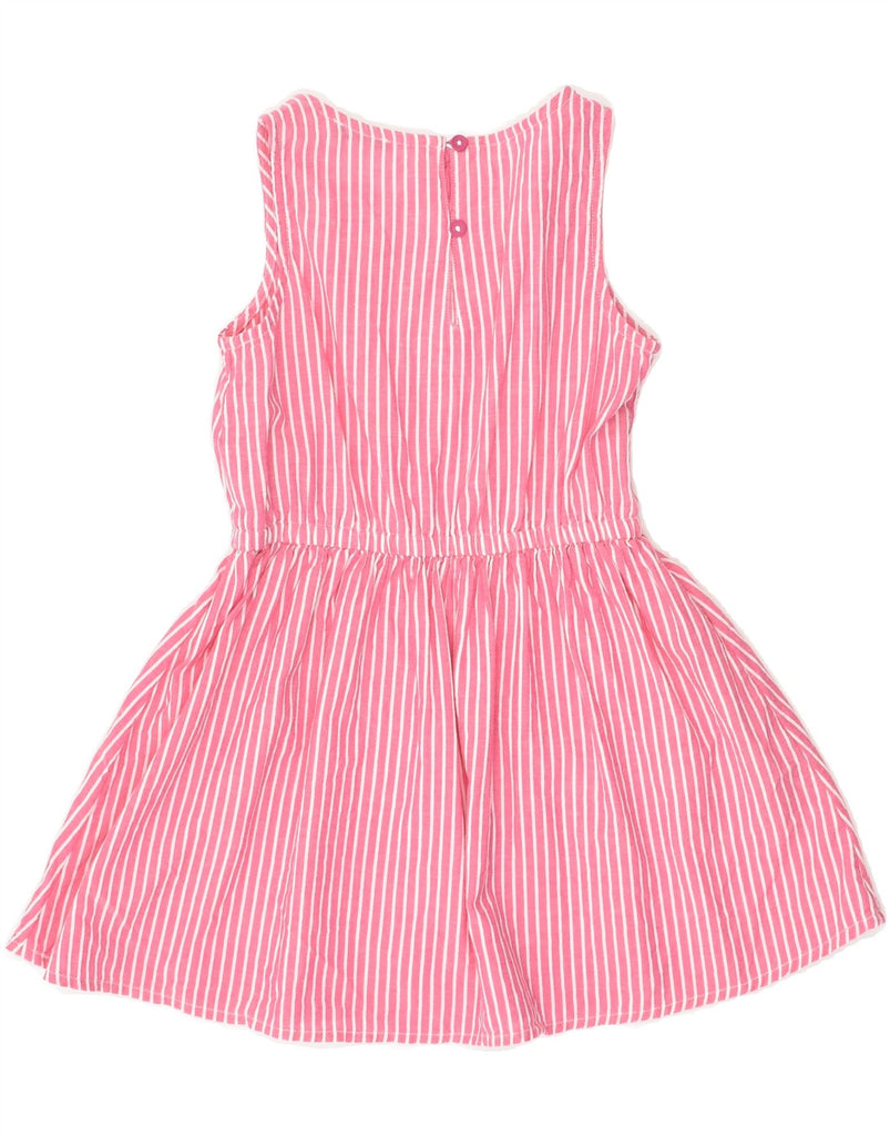 BENETTON Girls Sleeveless A-Line Dress 4-5 Years XS  Pink Striped Cotton | Vintage Benetton | Thrift | Second-Hand Benetton | Used Clothing | Messina Hembry 