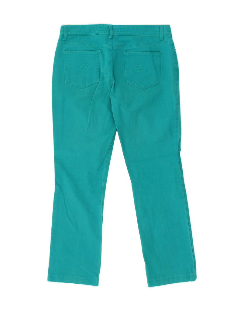 ESCADA Womens Straight Jeans EU 40 Medium W34 L28 Turquoise Cotton Vintage Escada and Second-Hand Escada from Messina Hembry 