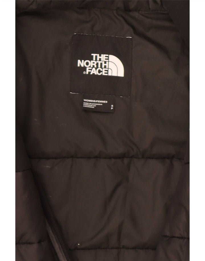 The North Face Womens Hooded Padded Jacket UK 10 Small Black Polyester