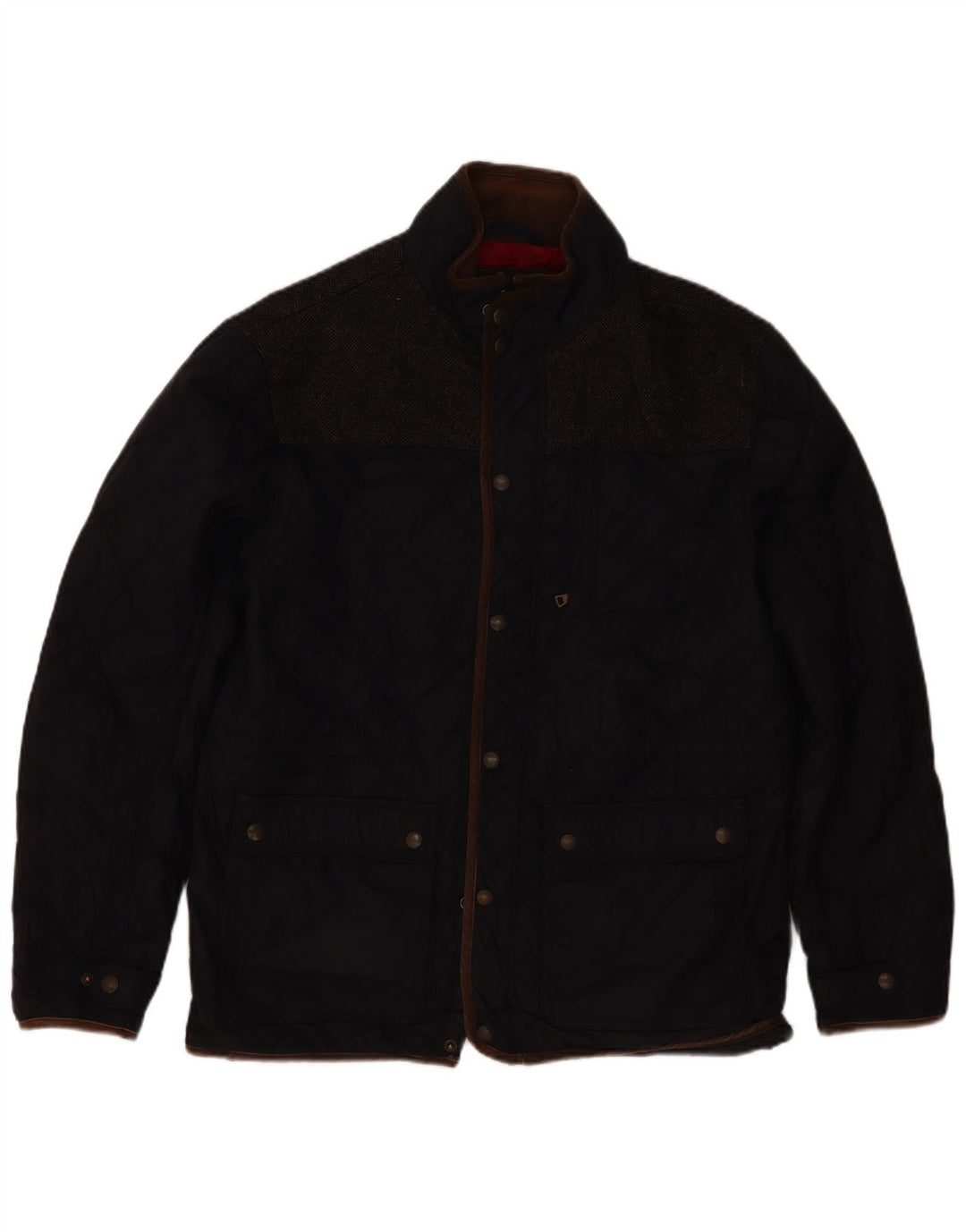 Blue Harbour Mens Quilted Jacket UK 40 Large Navy Blue Colourblock