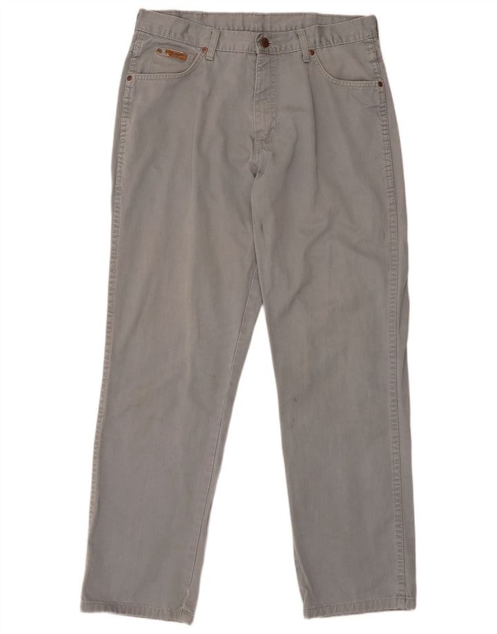 Wrangler Womens Straight Casual Trousers W32 L31 Grey Classic
