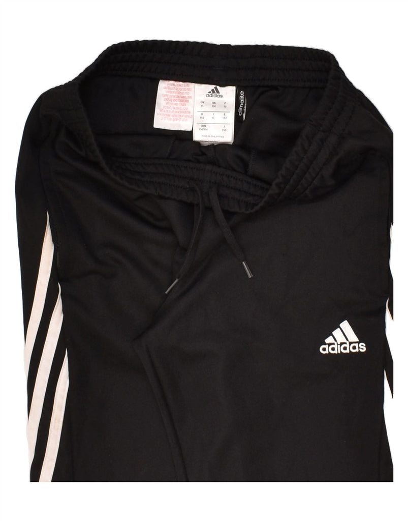 ADIDAS Girls Tracksuit Trousers 11-12 Years Large Black Polyester | Vintage Adidas | Thrift | Second-Hand Adidas | Used Clothing | Messina Hembry 